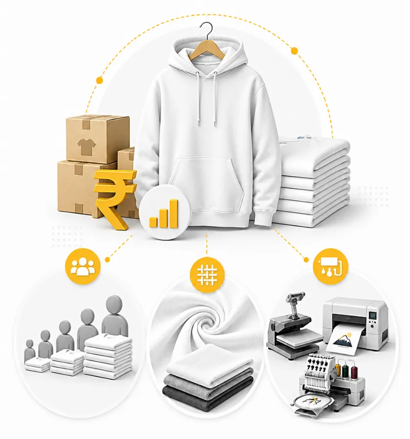 Bulk Hoodies Printing Pricing in India