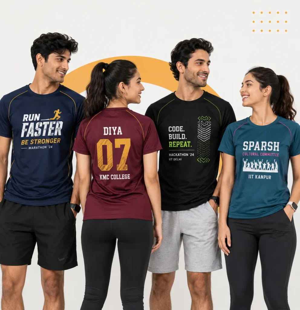 Custom Dri-Fit Sports T-Shirts Printing in India