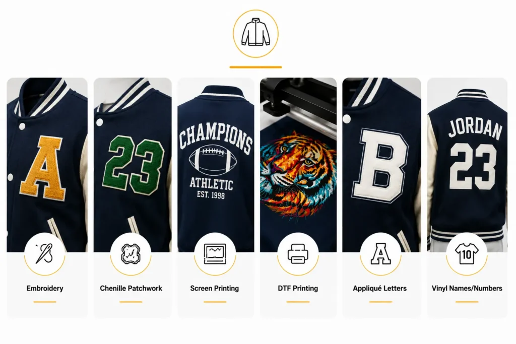 Personalize your custom varsity jackets