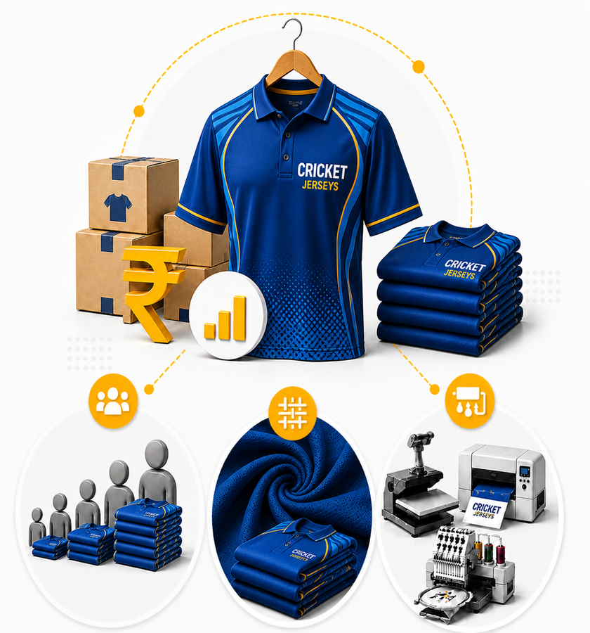Pricing Factors for Custom Cricket Jersey Printing