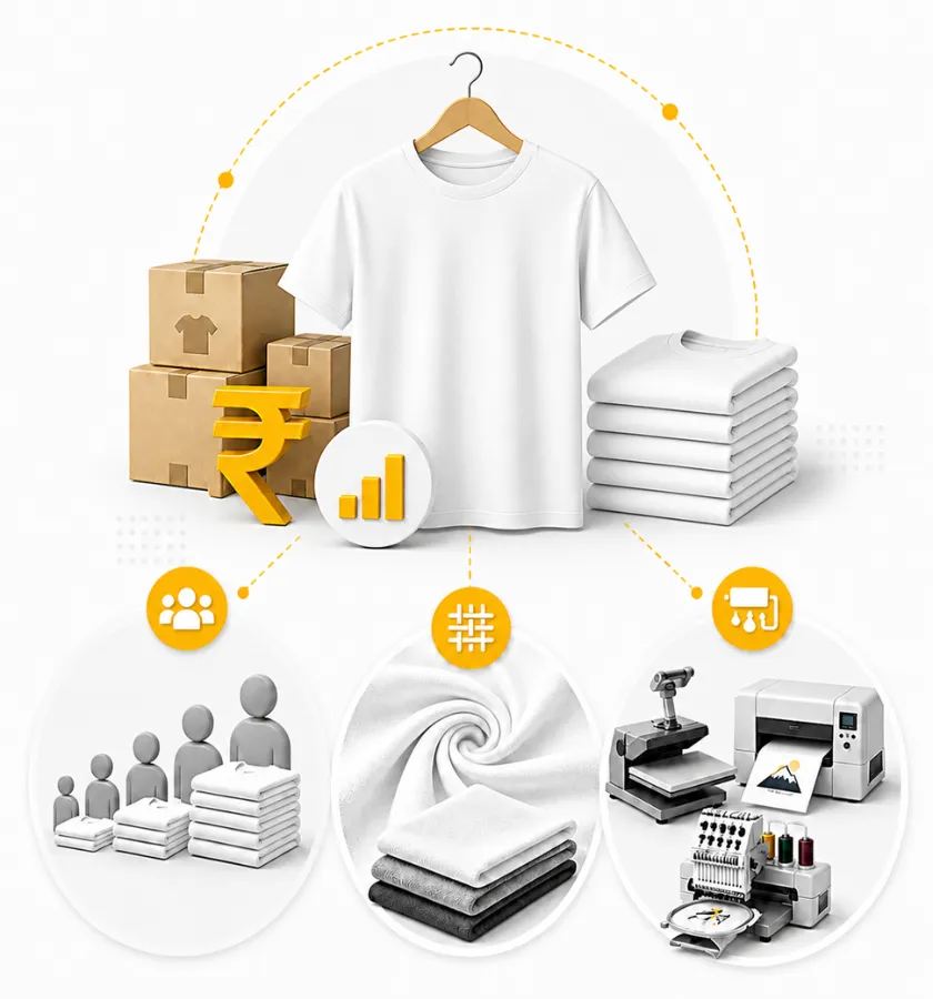 Pricing Factors for Round Neck T-Shirt Printing