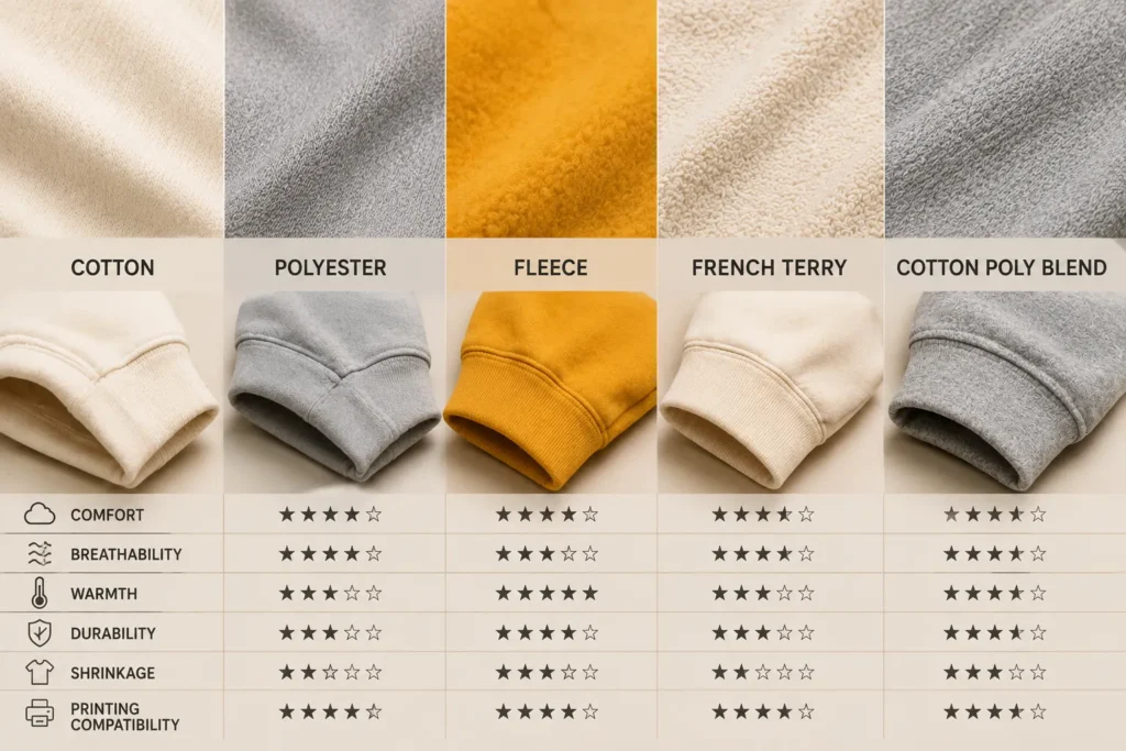 Cotton vs Polyester- for hoodies